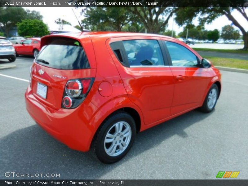 Inferno Orange Metallic / Dark Pewter/Dark Titanium 2012 Chevrolet Sonic LT Hatch