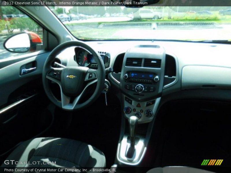 Inferno Orange Metallic / Dark Pewter/Dark Titanium 2012 Chevrolet Sonic LT Hatch