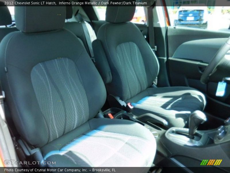 Inferno Orange Metallic / Dark Pewter/Dark Titanium 2012 Chevrolet Sonic LT Hatch