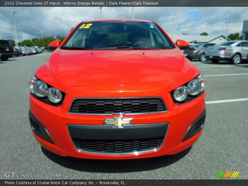 Inferno Orange Metallic / Dark Pewter/Dark Titanium 2012 Chevrolet Sonic LT Hatch