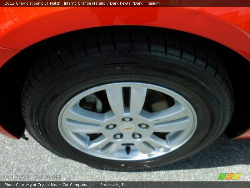 Inferno Orange Metallic / Dark Pewter/Dark Titanium 2012 Chevrolet Sonic LT Hatch