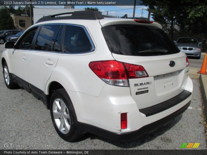 Satin White Pearl / Warm Ivory Leather 2013 Subaru Outback 2.5i Limited