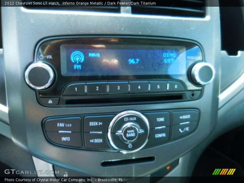 Inferno Orange Metallic / Dark Pewter/Dark Titanium 2012 Chevrolet Sonic LT Hatch