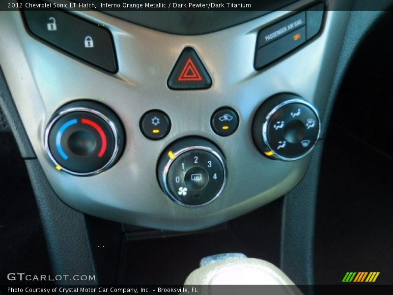 Inferno Orange Metallic / Dark Pewter/Dark Titanium 2012 Chevrolet Sonic LT Hatch