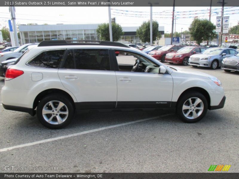 Satin White Pearl / Warm Ivory Leather 2013 Subaru Outback 2.5i Limited