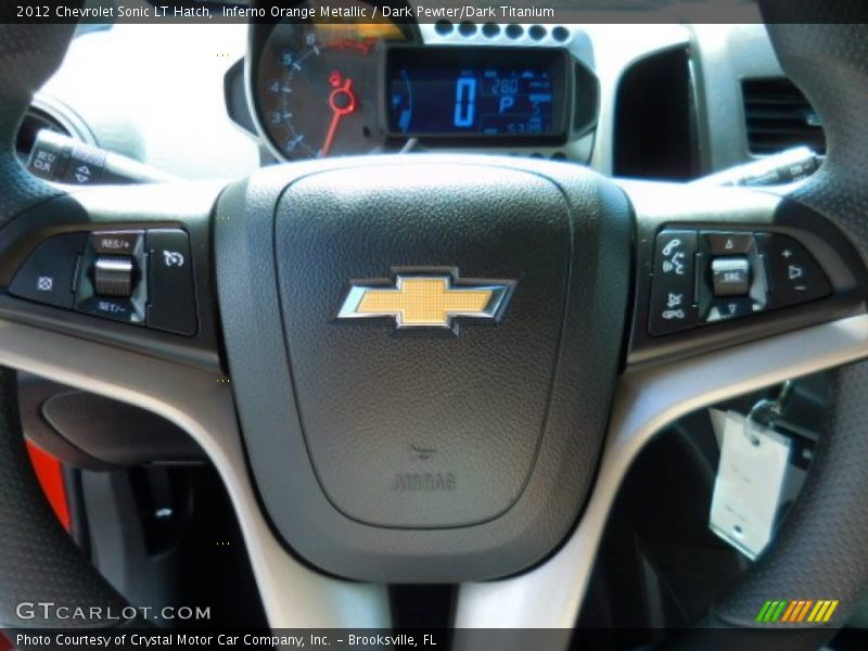 Inferno Orange Metallic / Dark Pewter/Dark Titanium 2012 Chevrolet Sonic LT Hatch