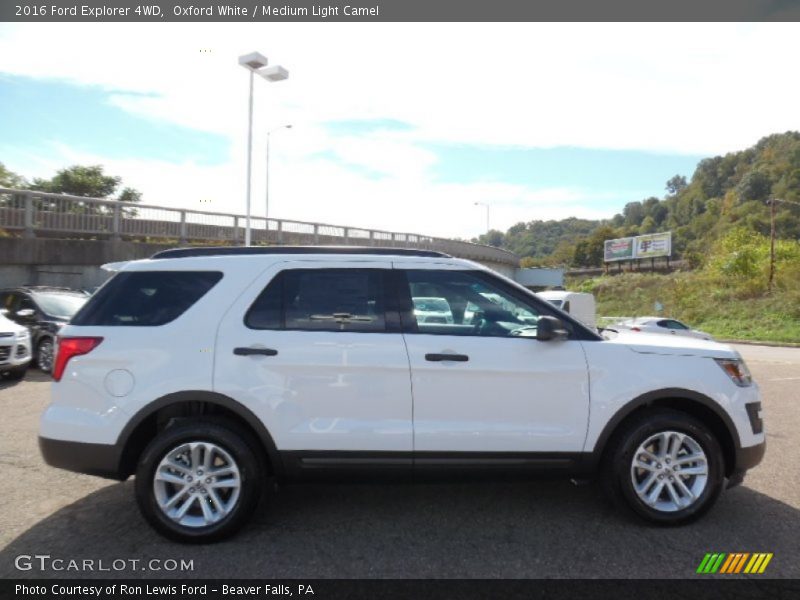 Oxford White / Medium Light Camel 2016 Ford Explorer 4WD