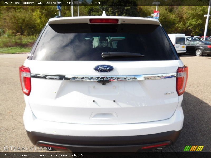 Oxford White / Medium Light Camel 2016 Ford Explorer 4WD