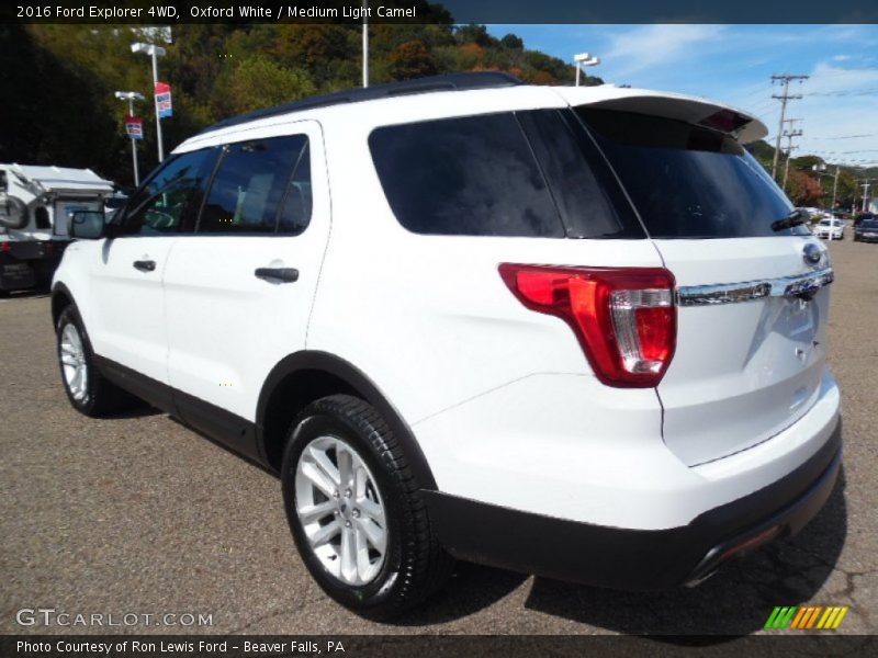 Oxford White / Medium Light Camel 2016 Ford Explorer 4WD