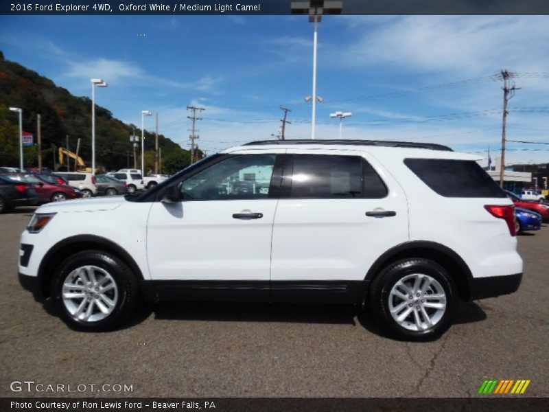 Oxford White / Medium Light Camel 2016 Ford Explorer 4WD