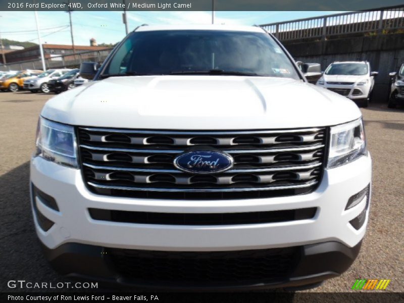 Oxford White / Medium Light Camel 2016 Ford Explorer 4WD