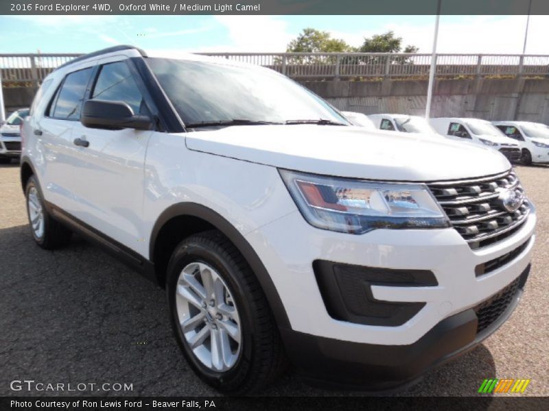 Oxford White / Medium Light Camel 2016 Ford Explorer 4WD