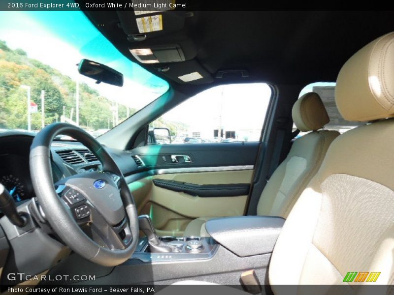 Oxford White / Medium Light Camel 2016 Ford Explorer 4WD