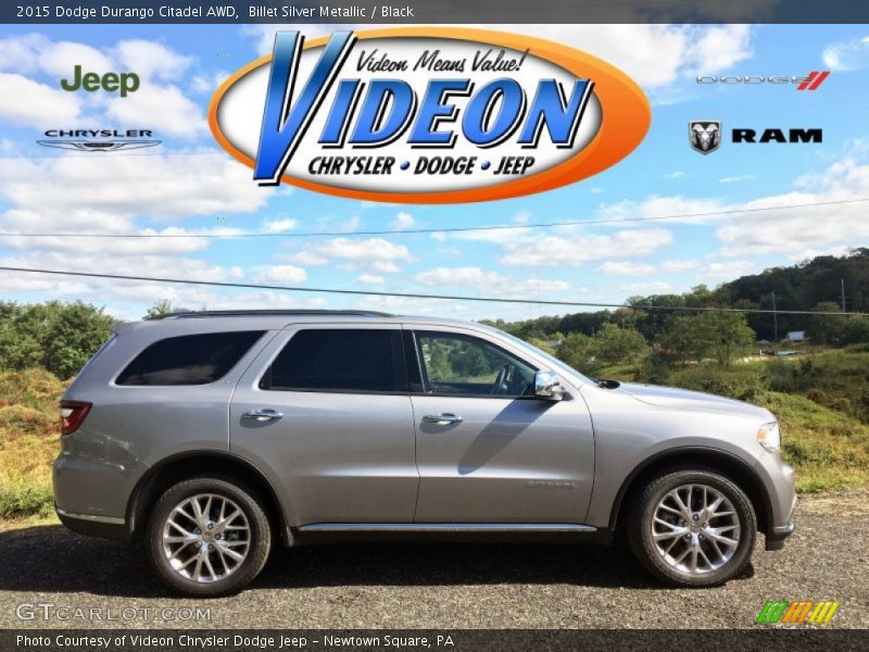 Billet Silver Metallic / Black 2015 Dodge Durango Citadel AWD