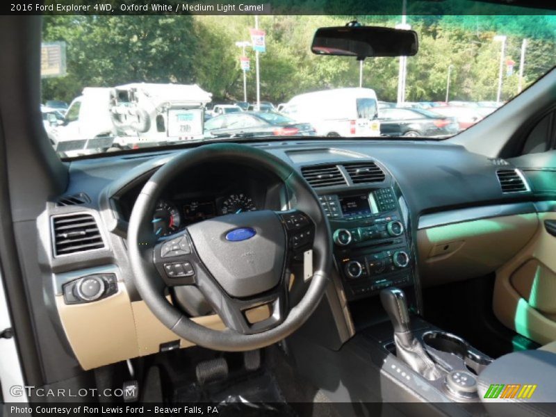 Oxford White / Medium Light Camel 2016 Ford Explorer 4WD