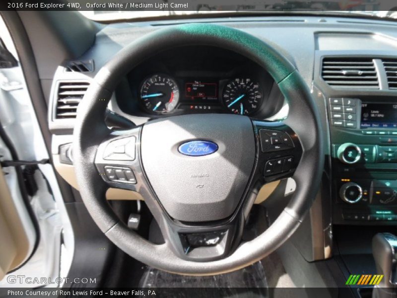 Oxford White / Medium Light Camel 2016 Ford Explorer 4WD