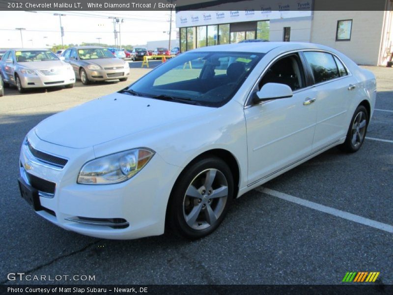 White Diamond Tricoat / Ebony 2012 Chevrolet Malibu LT