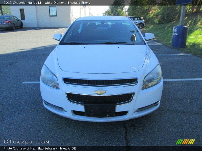 White Diamond Tricoat / Ebony 2012 Chevrolet Malibu LT
