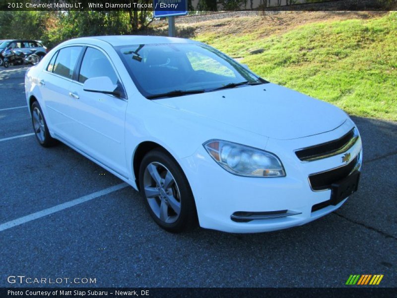 White Diamond Tricoat / Ebony 2012 Chevrolet Malibu LT