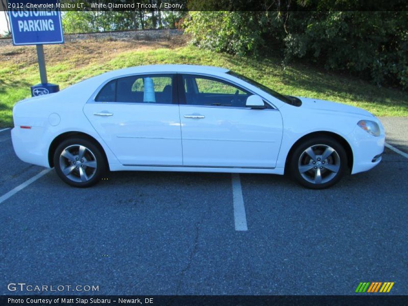 White Diamond Tricoat / Ebony 2012 Chevrolet Malibu LT