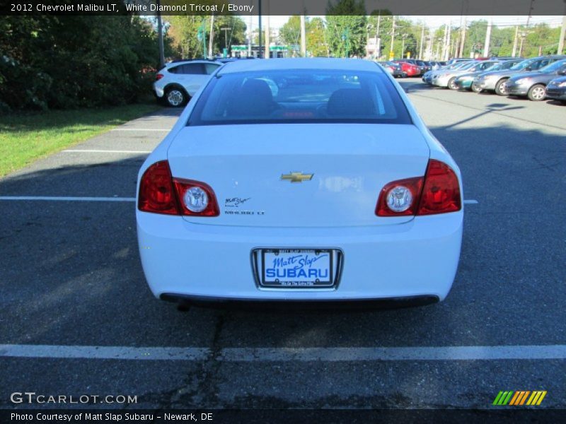White Diamond Tricoat / Ebony 2012 Chevrolet Malibu LT