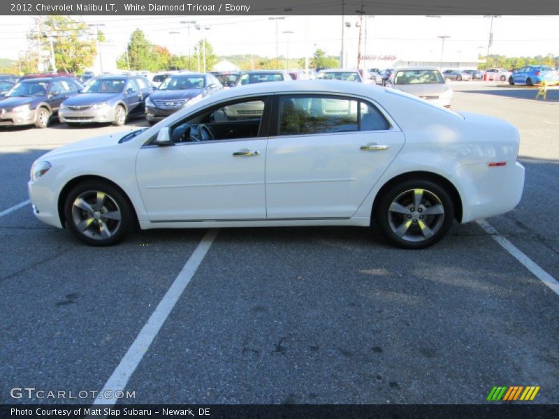 White Diamond Tricoat / Ebony 2012 Chevrolet Malibu LT