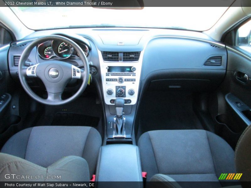 White Diamond Tricoat / Ebony 2012 Chevrolet Malibu LT