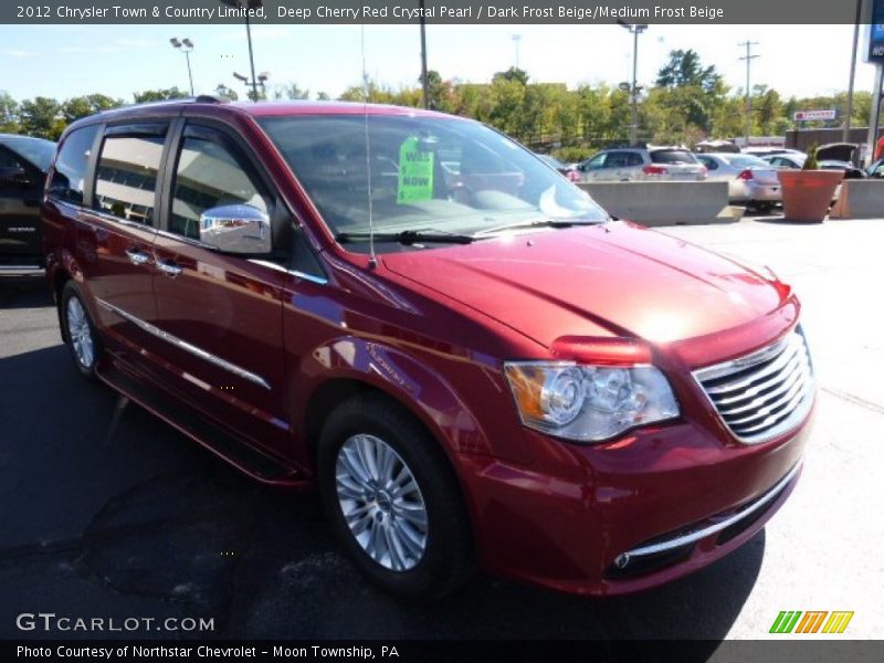 Deep Cherry Red Crystal Pearl / Dark Frost Beige/Medium Frost Beige 2012 Chrysler Town & Country Limited