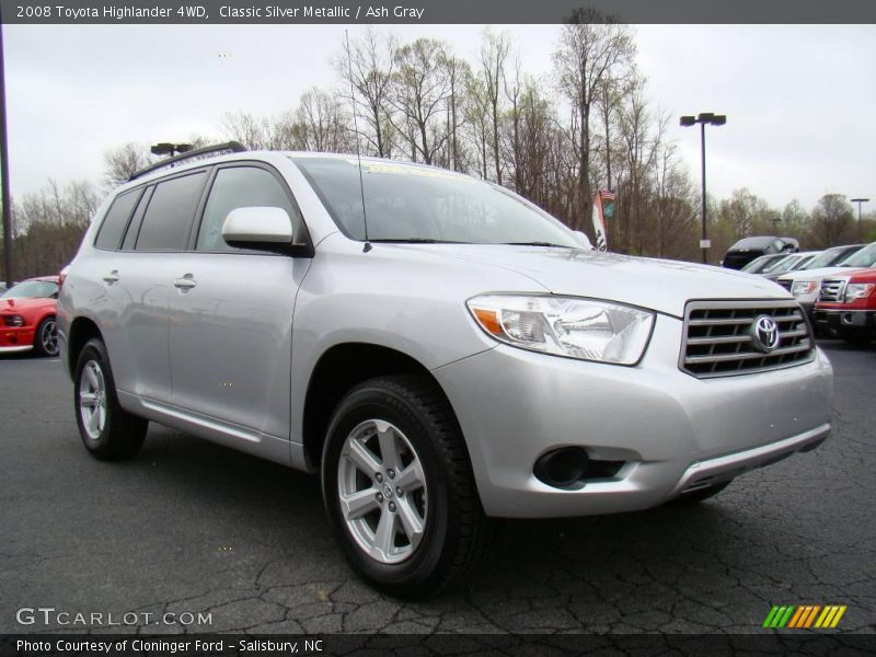 Classic Silver Metallic / Ash Gray 2008 Toyota Highlander 4WD