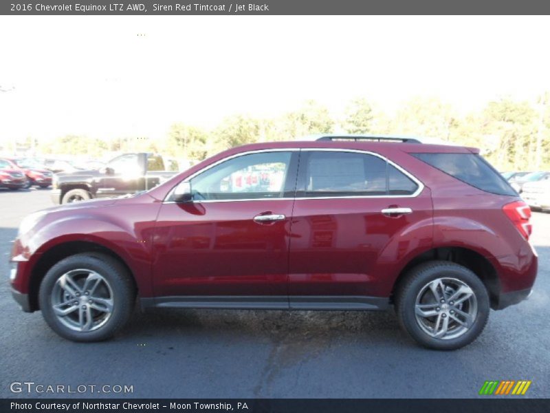 Siren Red Tintcoat / Jet Black 2016 Chevrolet Equinox LTZ AWD