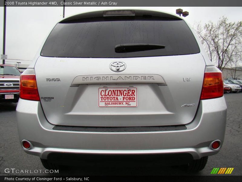 Classic Silver Metallic / Ash Gray 2008 Toyota Highlander 4WD