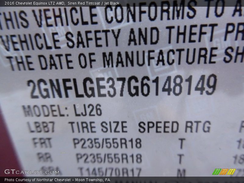 Siren Red Tintcoat / Jet Black 2016 Chevrolet Equinox LTZ AWD