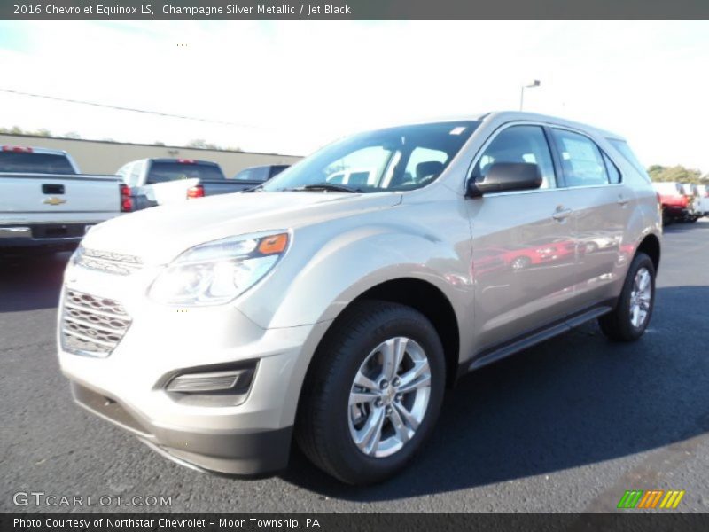 Champagne Silver Metallic / Jet Black 2016 Chevrolet Equinox LS