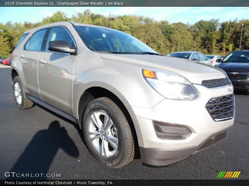 Champagne Silver Metallic / Jet Black 2016 Chevrolet Equinox LS