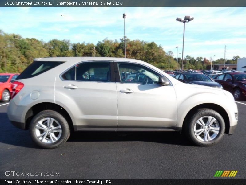 Champagne Silver Metallic / Jet Black 2016 Chevrolet Equinox LS