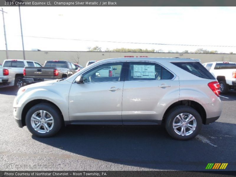 Champagne Silver Metallic / Jet Black 2016 Chevrolet Equinox LS