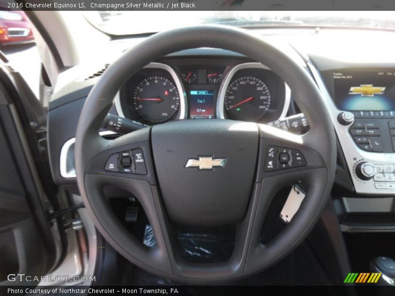 Champagne Silver Metallic / Jet Black 2016 Chevrolet Equinox LS