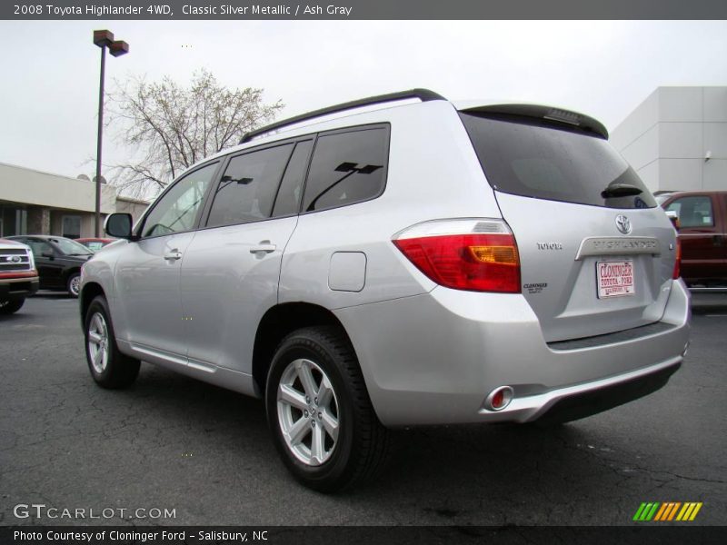 Classic Silver Metallic / Ash Gray 2008 Toyota Highlander 4WD