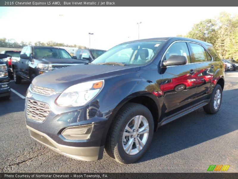 Blue Velvet Metallic / Jet Black 2016 Chevrolet Equinox LS AWD