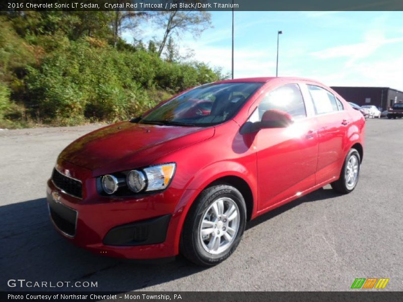 Crystal Red Tintcoat / Jet Black/Dark Titanium 2016 Chevrolet Sonic LT Sedan
