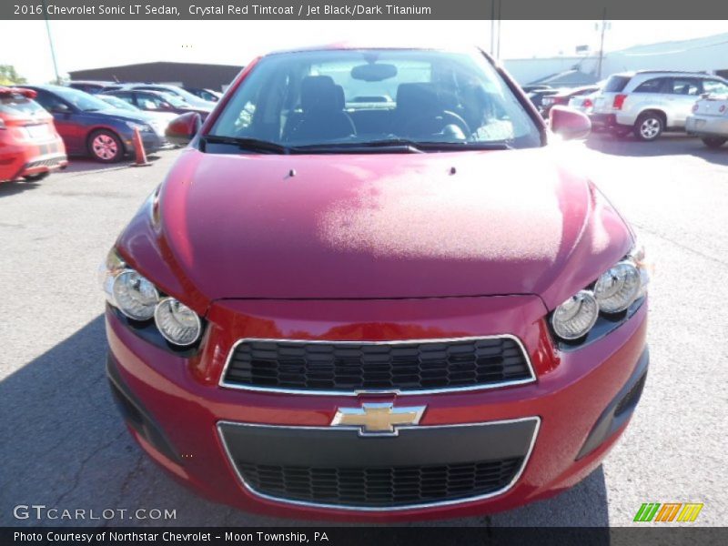 Crystal Red Tintcoat / Jet Black/Dark Titanium 2016 Chevrolet Sonic LT Sedan