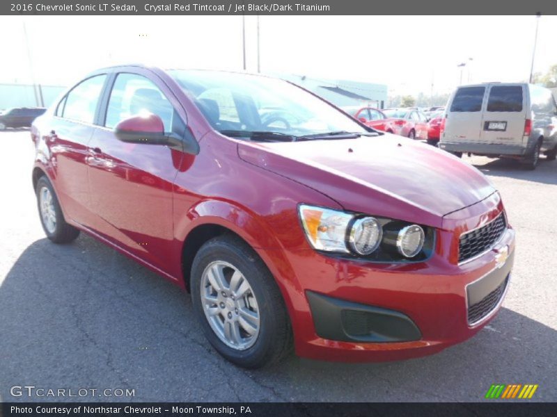 Crystal Red Tintcoat / Jet Black/Dark Titanium 2016 Chevrolet Sonic LT Sedan
