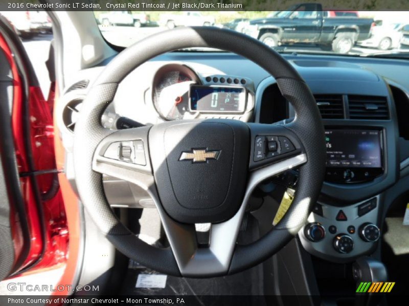 Crystal Red Tintcoat / Jet Black/Dark Titanium 2016 Chevrolet Sonic LT Sedan