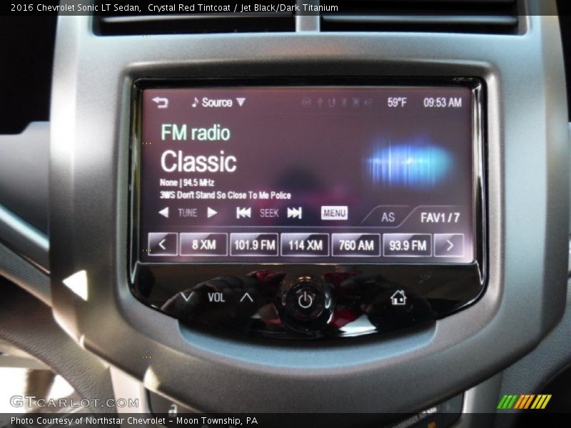 Crystal Red Tintcoat / Jet Black/Dark Titanium 2016 Chevrolet Sonic LT Sedan
