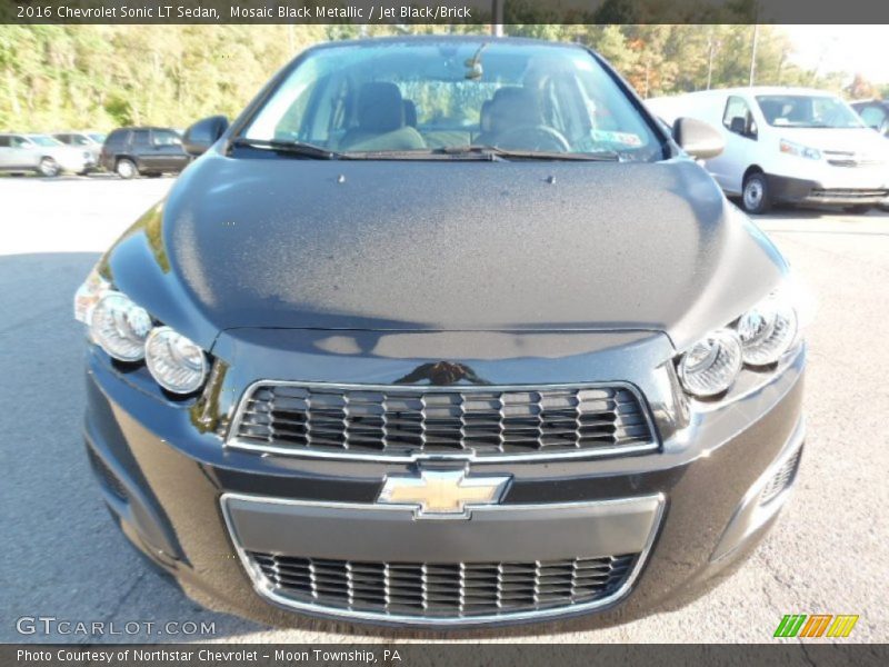 Mosaic Black Metallic / Jet Black/Brick 2016 Chevrolet Sonic LT Sedan