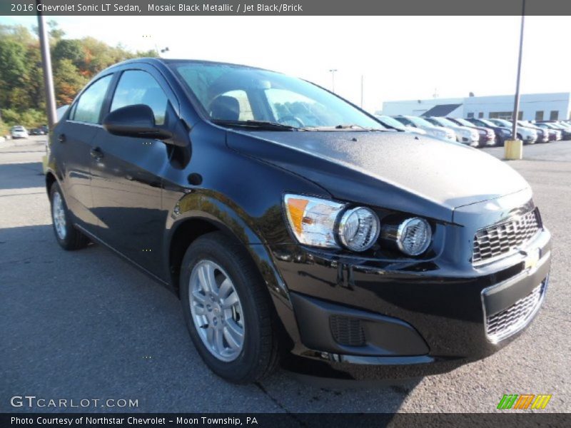 Mosaic Black Metallic / Jet Black/Brick 2016 Chevrolet Sonic LT Sedan