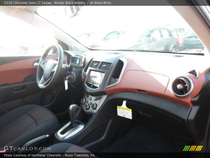 Mosaic Black Metallic / Jet Black/Brick 2016 Chevrolet Sonic LT Sedan