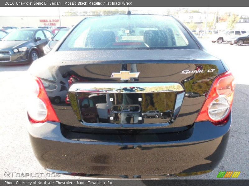 Mosaic Black Metallic / Jet Black/Brick 2016 Chevrolet Sonic LT Sedan