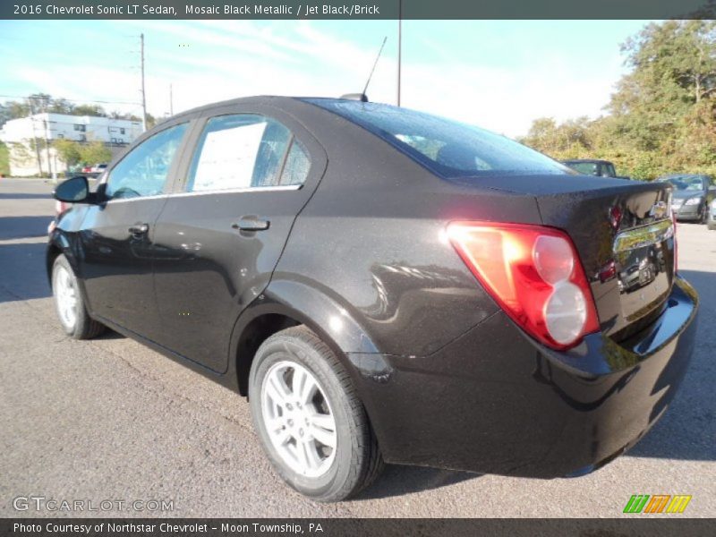 Mosaic Black Metallic / Jet Black/Brick 2016 Chevrolet Sonic LT Sedan