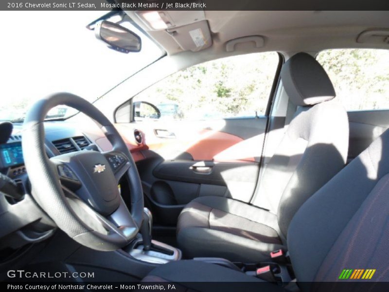 Mosaic Black Metallic / Jet Black/Brick 2016 Chevrolet Sonic LT Sedan